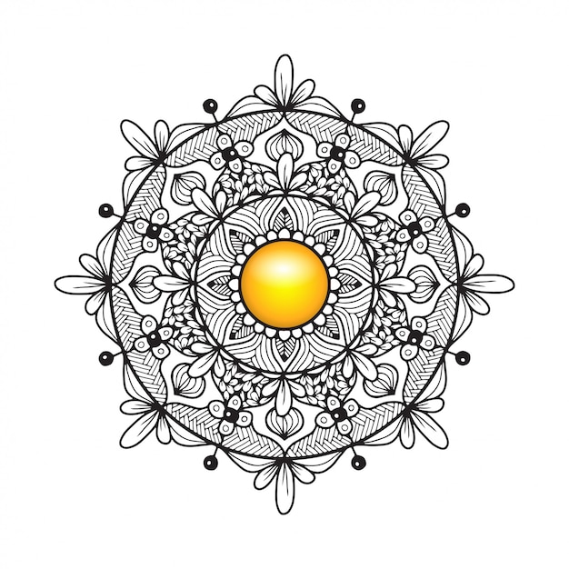 Coloriage Mandala Avec Floral