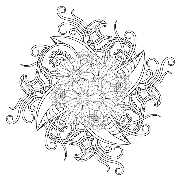 Coloriage Mandala Floral