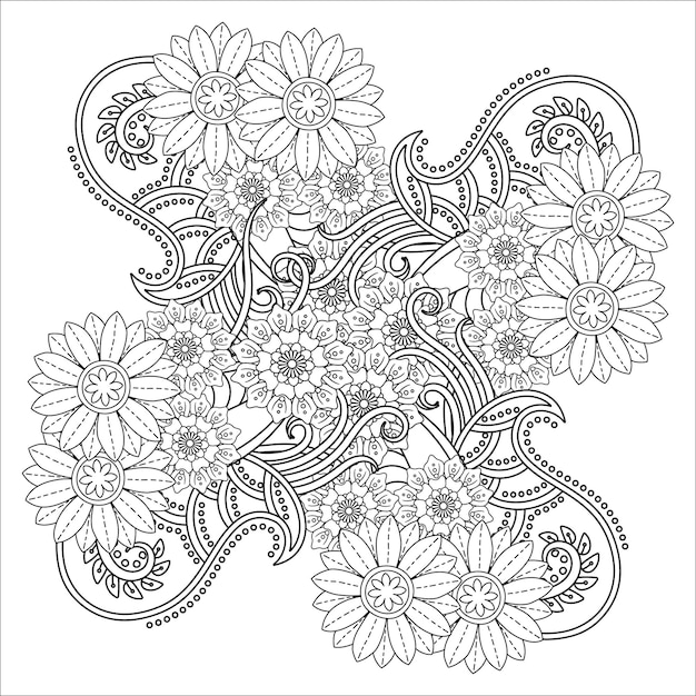 Coloriage Mandala Floral