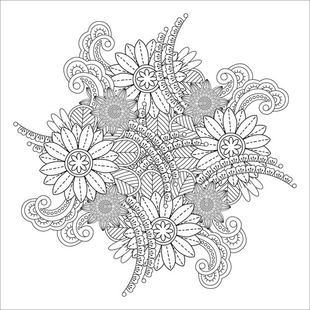 Coloriage Mandala Floral