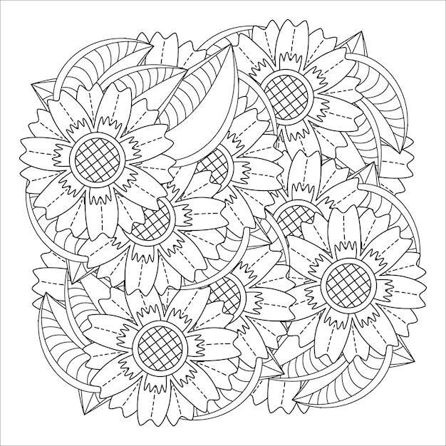 Coloriage Mandala Floral