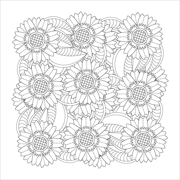 Coloriage Mandala Floral