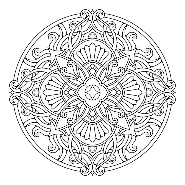 Coloriage mandala adulte Vecteur par ©Fodorviola73 129251936