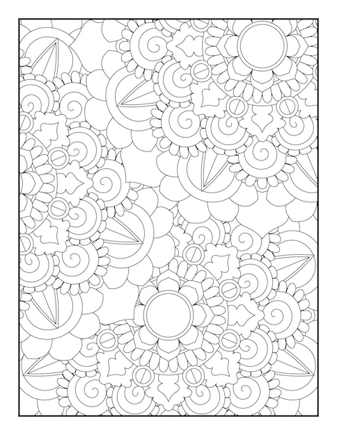 Coloriage De Mandalas. Coloriage Floral.