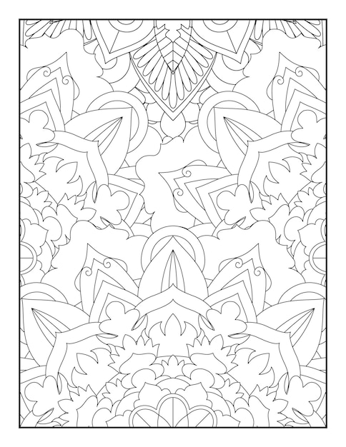 Coloriage de mandalas. Coloriage floral.