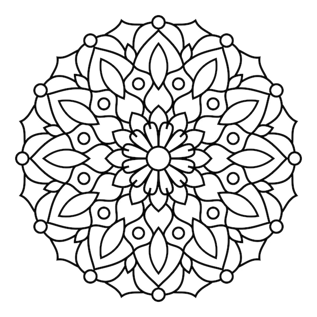 Coloriage De Mandalas. Illustration Vectorielle