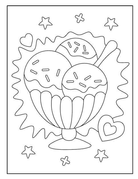 Coloriage Mignon De Crème Glacée