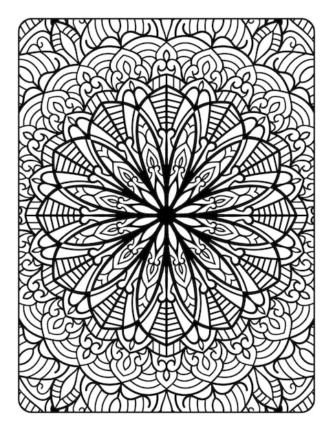 Coloriage De Motif Floral De Mandala Pour La Relaxation Des Adultes, Coloriages De Mandala