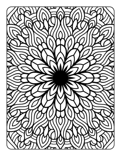 Coloriage De Motif Floral De Mandala Pour La Relaxation Des Adultes, Coloriages De Mandala