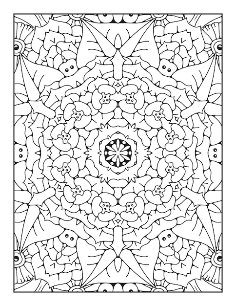 Coloriage De Motif De Mandala Coloriage De Contour De Mandala Coloriage Pour Enfants Et Adultes