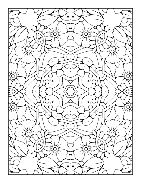 Coloriage De Motif De Mandala Coloriage De Contour De Mandala Coloriage Pour Enfants Et Adultes