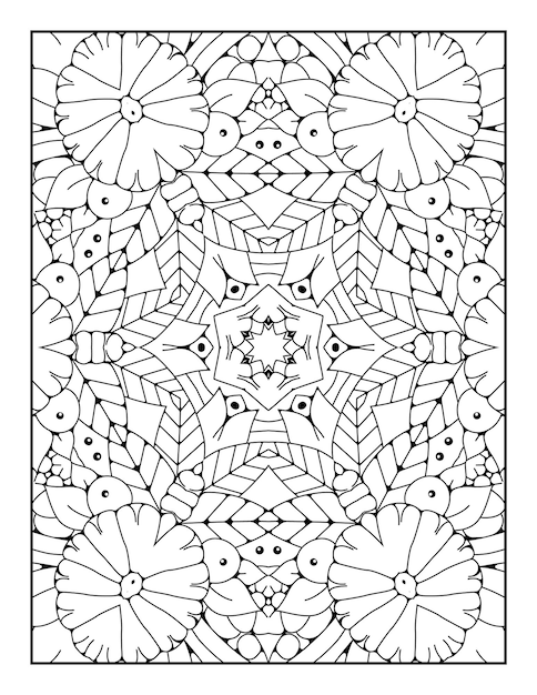 Coloriage De Motif De Mandala Coloriage De Contour De Mandala Coloriage Pour Enfants Et Adultes