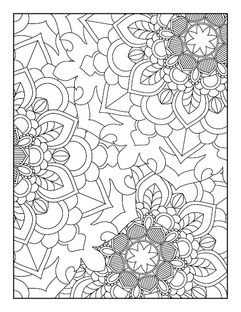 Coloriage De Motif De Mandala Floral