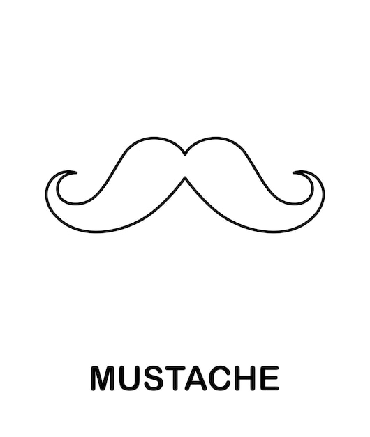 Coloriage avec Moustache pour les enfants