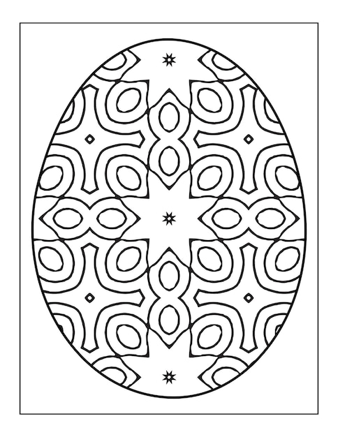 Coloriage - Oeuf De Pâques Avec Motif Floral Coloriage - Oeuf De Pâques à Motifs