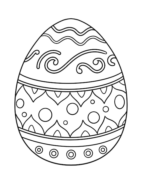 Coloriage d'oeufs de Pâques à motifs