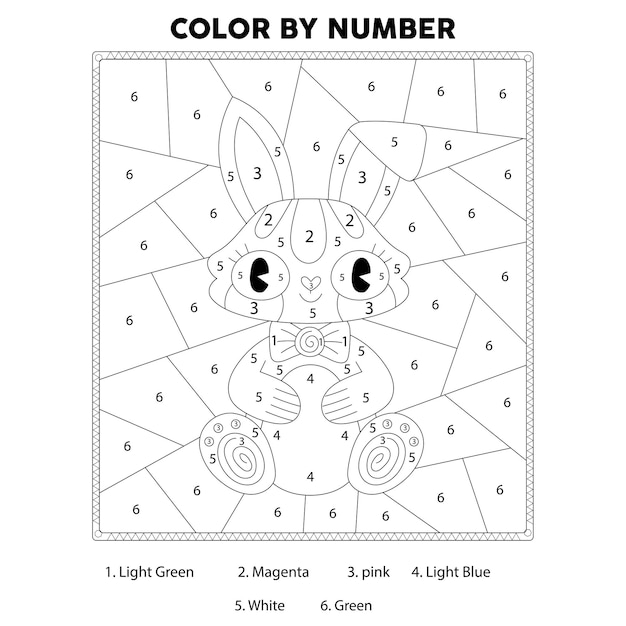 Coloriage de Pâques par numéro - Coloriage de Pâques par numéro