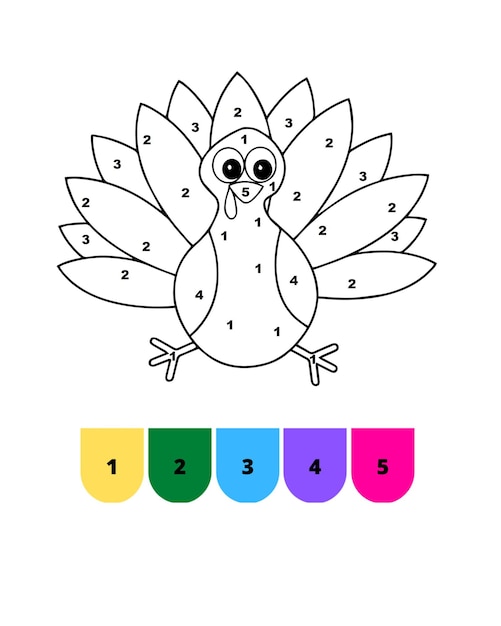 Coloriage Par Numéro De Thanksgiving Page De Coloriage De Thanksgiving Par Numéro Pour Les Enfants