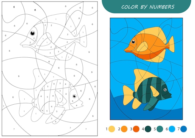 Coloriage par numéros animaux