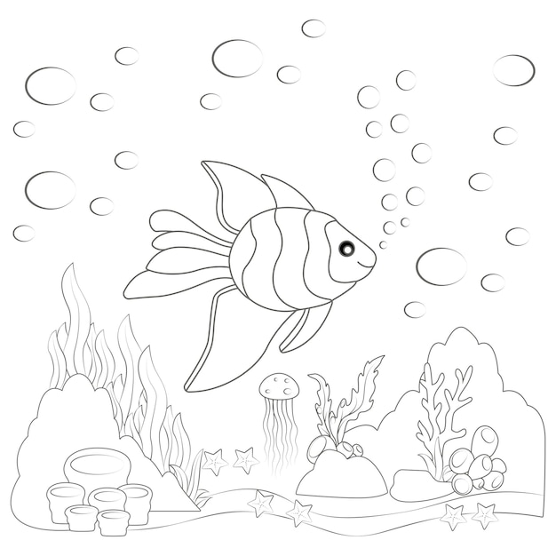 Coloriage Poisson De Mer Pour Les Enfants