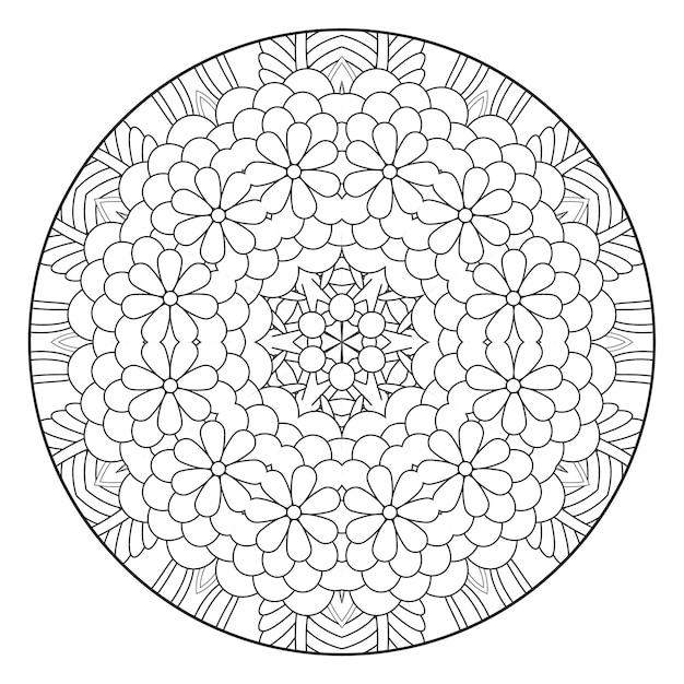 Coloriage pour adultes Coloriage mandala floral Coloriage mandala circulaire