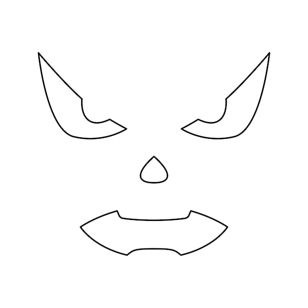 Coloriage avec visage d'halloween pour les enfants