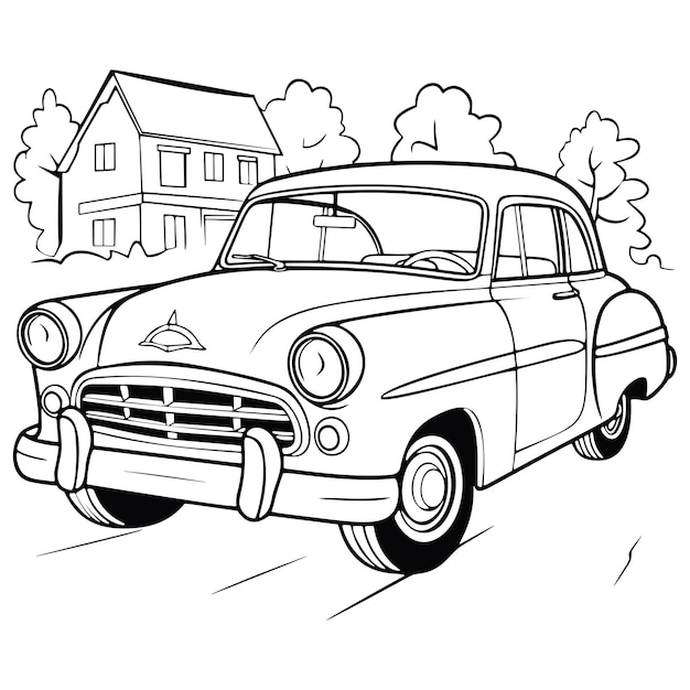 coloriage voiture vintage