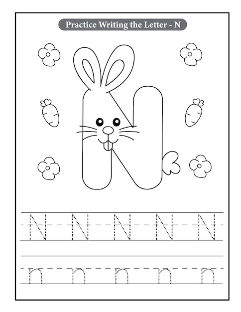 Coloriages Alphabet Lapin Pour Les Tout-petits