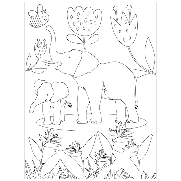 Coloriages D'animaux Mignons Pour La Fête Des Mères Pour Les Enfants