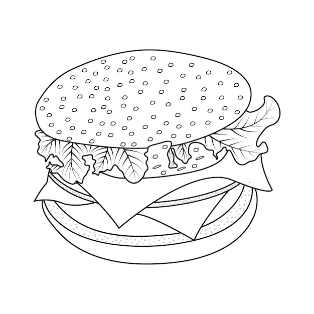 Coloriages De Base De Burger Rvb