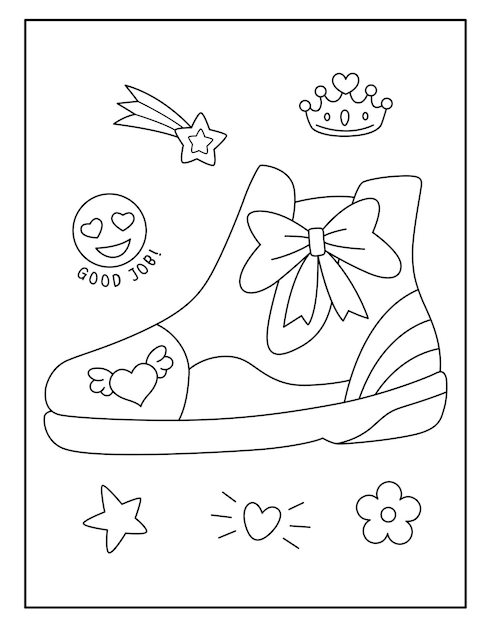 Coloriages De Chaussures Pour Enfants