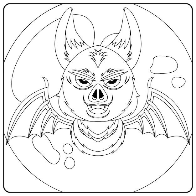 Coloriages De Chauve-souris D'halloween Pour Les Enfants