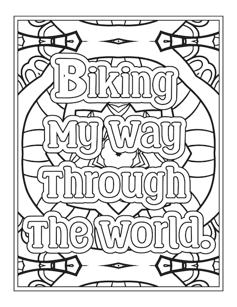 Coloriages De Citations De Vélo Pour Coloriages Kdp