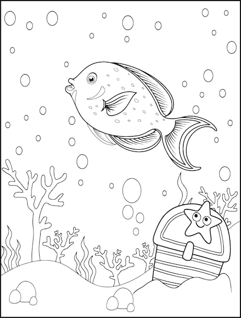 Coloriages De Créatures Marines Pour Les Enfants