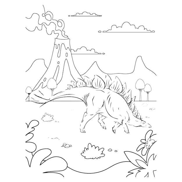 Coloriages De Dinosaures Pour Les Enfants Imprimables