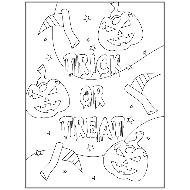 Vecteur coloriages d'halloween pour les enfants