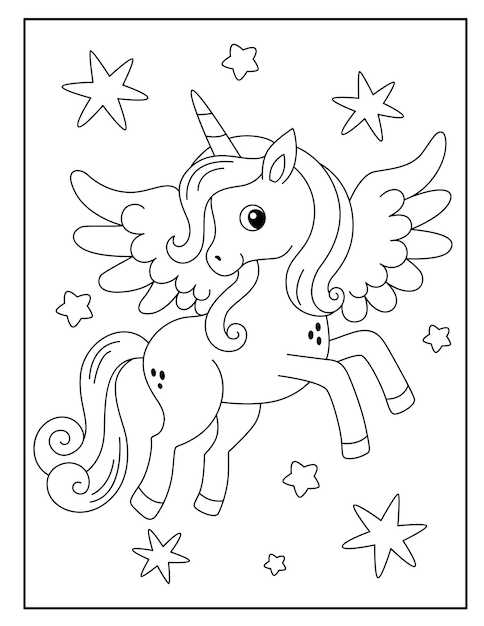 Coloriages de licorne pour enfants