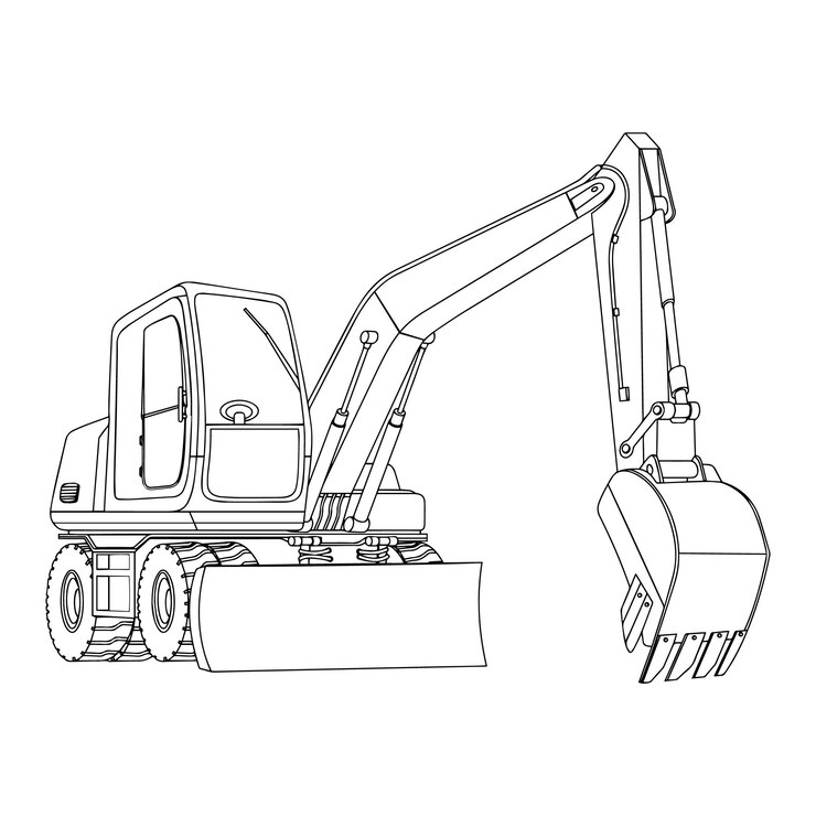 Coloriages de machines de construction pour les enfants