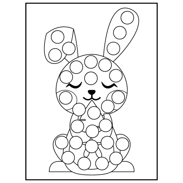 Coloriages De Marqueurs De Points De Pâques Pour Les Enfants