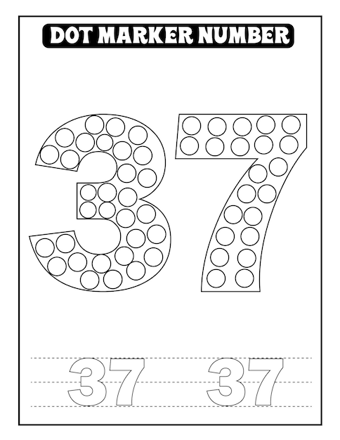 Coloriages de numéro de marqueur de point