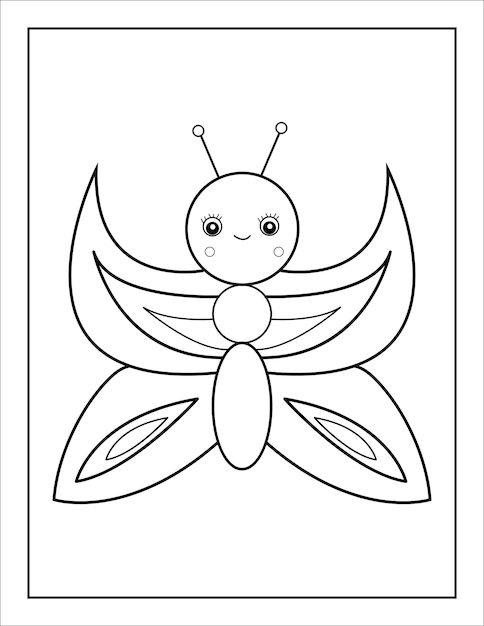 Vecteur coloriages de papillons pour les enfants