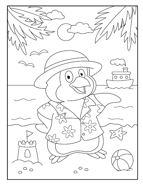 Coloriages de pingouins mignons pour les enfants