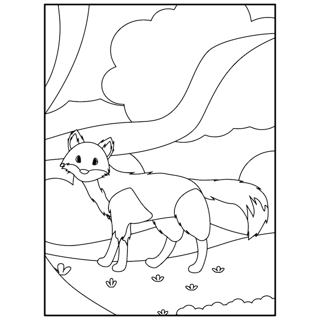 Coloriages De Renards Mignons Pour Les Enfants