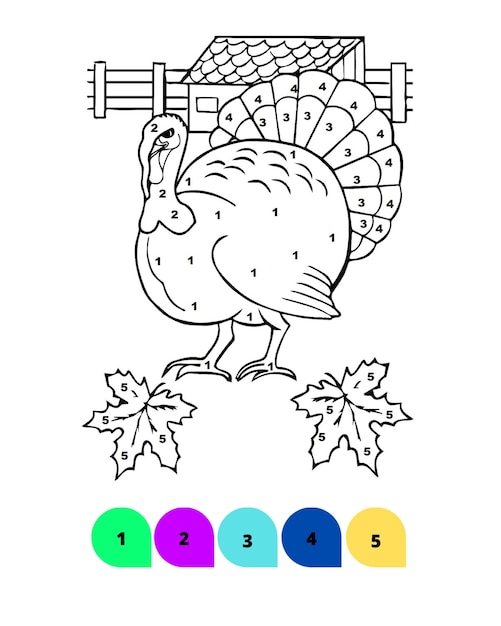 Coloriages De Thanksgiving à Colorier Par Numéro