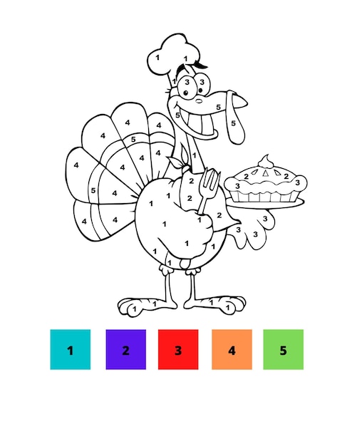 Coloriages De Thanksgiving à Colorier Par Numéro