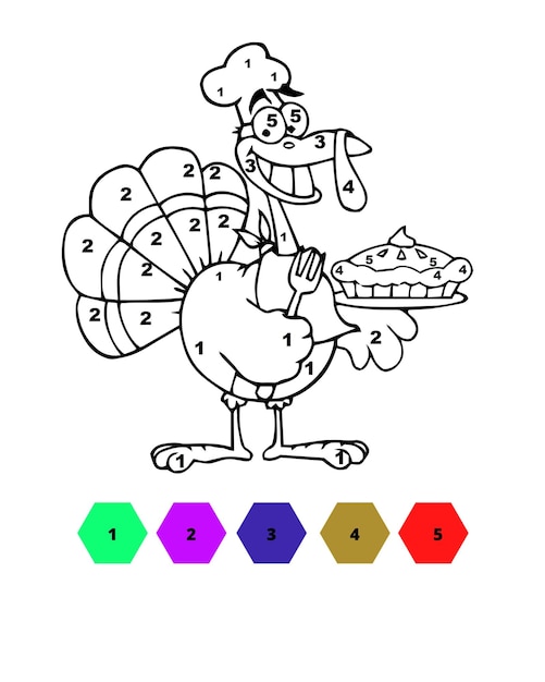 Coloriages De Thanksgiving à Colorier Par Numéro