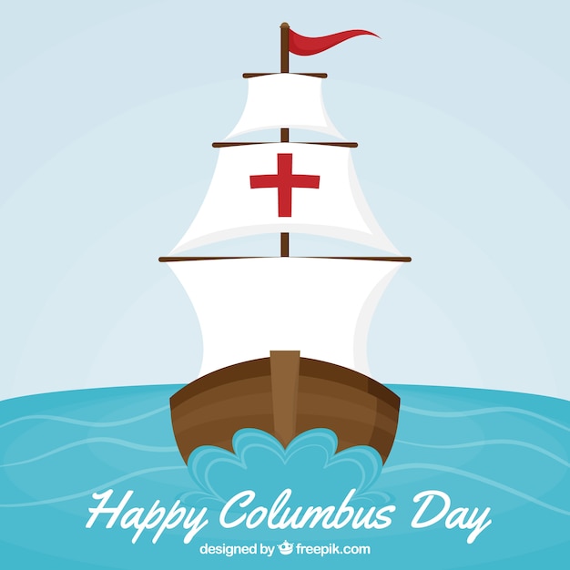 Columbus Day Background De Caravelle Voile