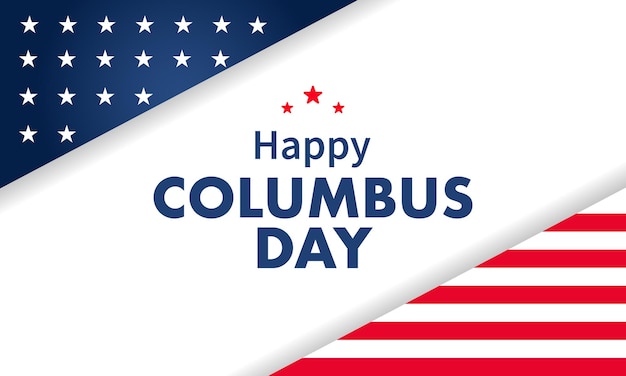 Columbus Day Background Design Bannière Affiche Carte De Voeux Illustration Vectorielle