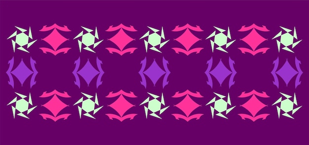 combinaison abstraite géométrique motif violet et vert et rose