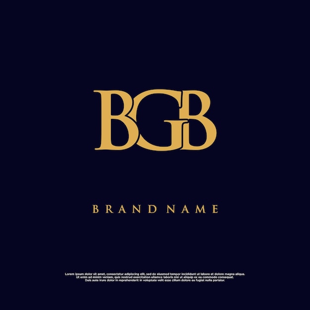 Vecteur combinaison moderne de luxe avec le logo vectoriel abstrait de bgb